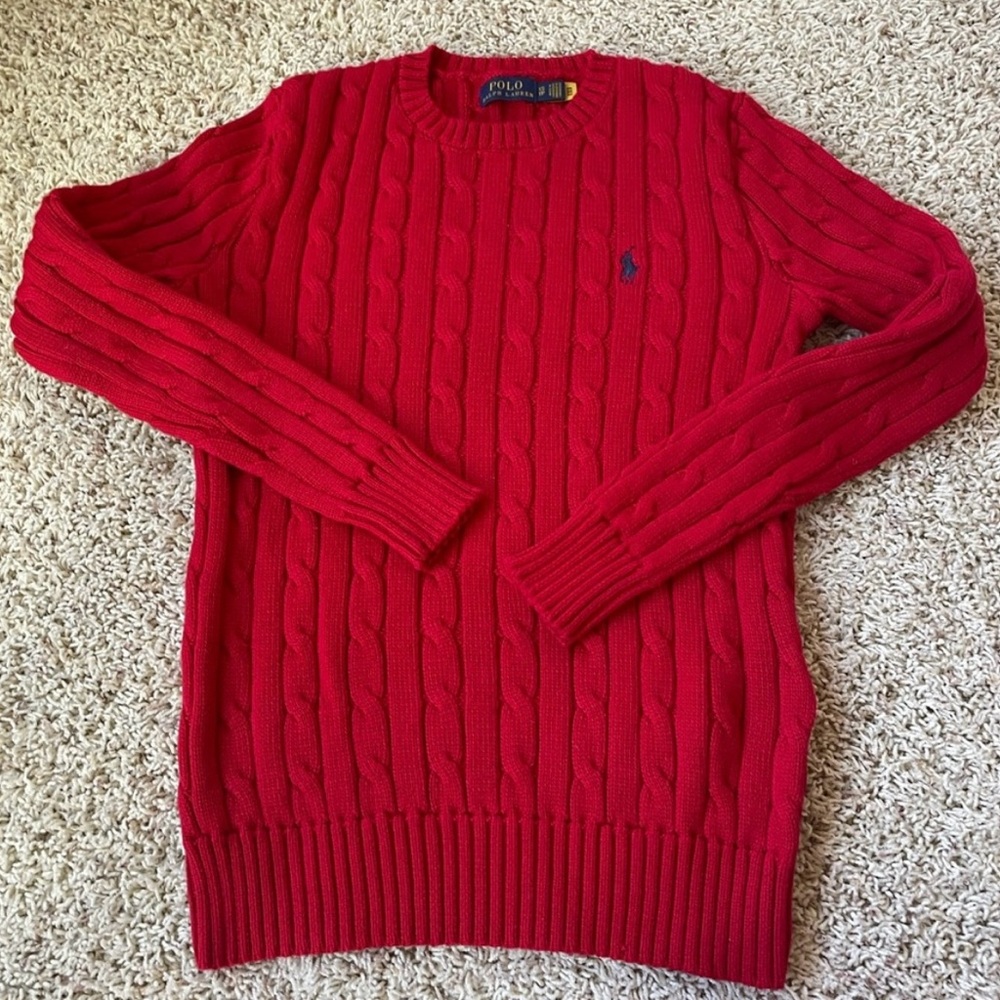 Polo Ralph Lauren cable knit sweater.  Like new only worn a couple times